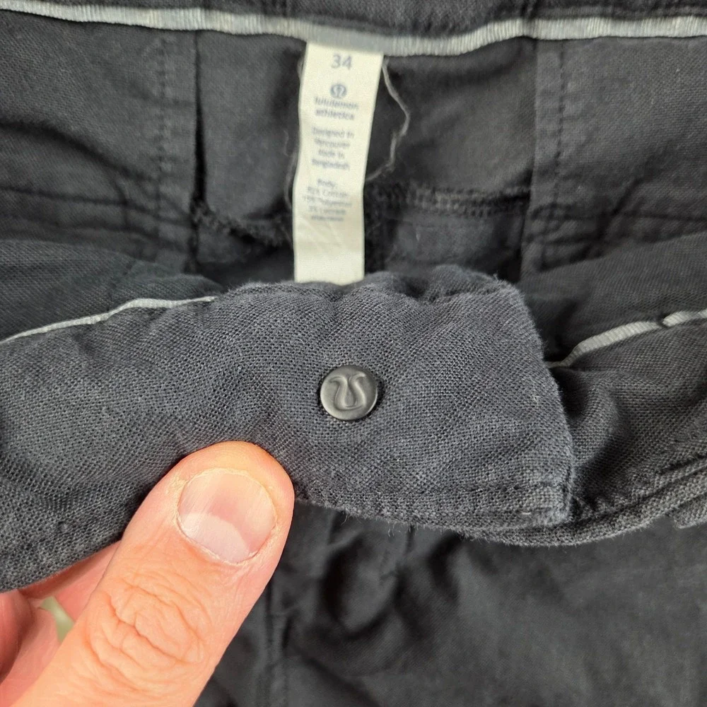 Lululemon Short Mens‎ 34 Black Commission Sport Athleisure Golf Preppy Casual